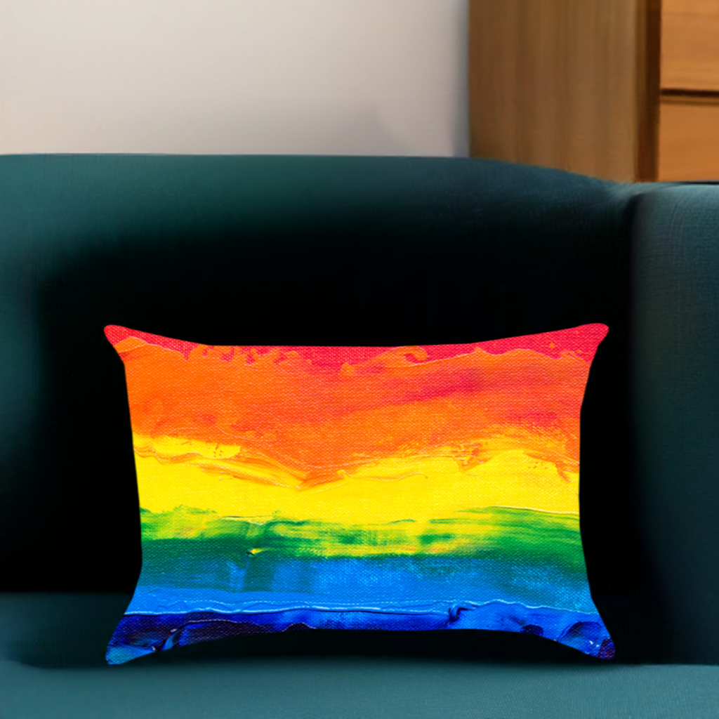 Rainbow Pride Cotton Twill Pillow 20" X 14"