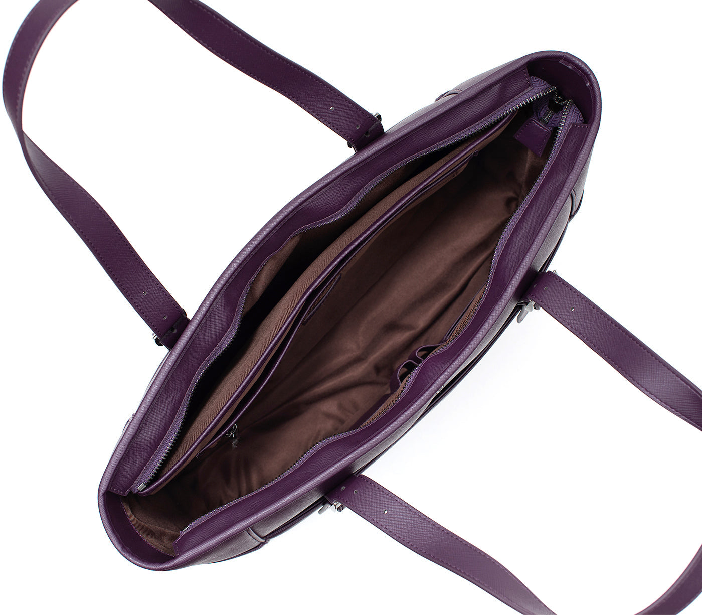 Miley - Purple Vegan Leather Laptop Bag interior