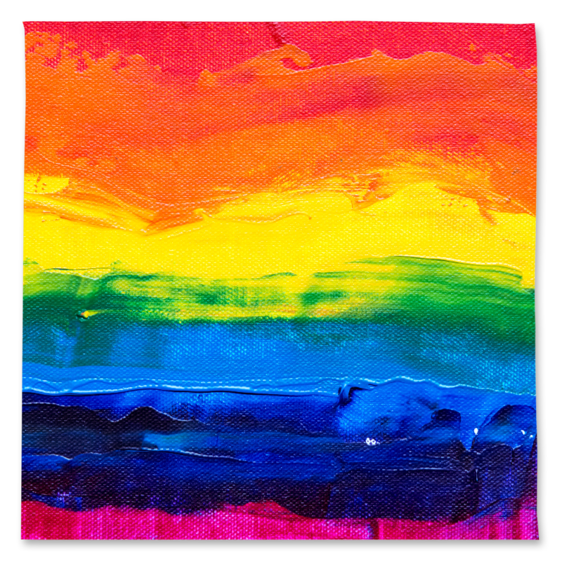 Rainbow Pride Cotton Twill Tablecloth 58" X 58"
