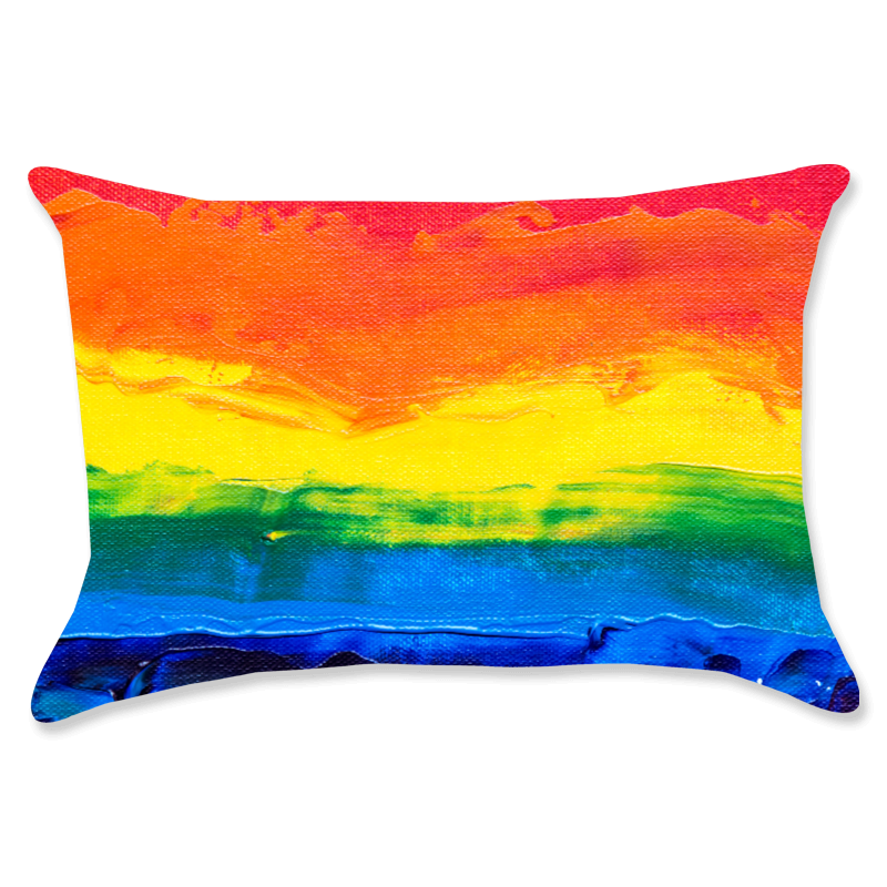 Rainbow Pride Cotton Twill Pillow 14" x 20"
